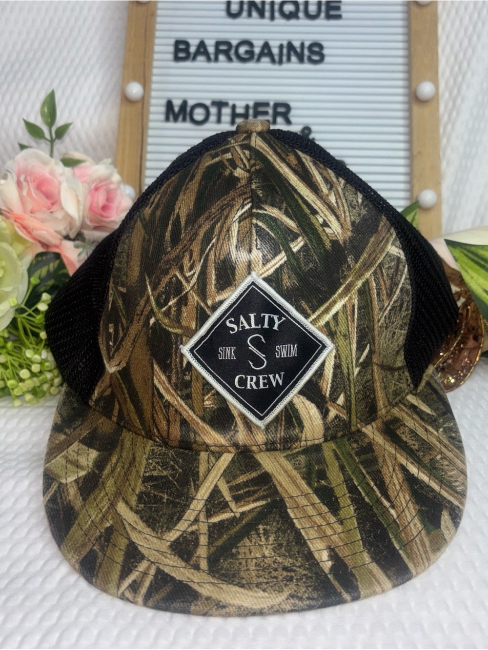 Salty Crew Men's Camouflage Trucker Cap - Brown/Green